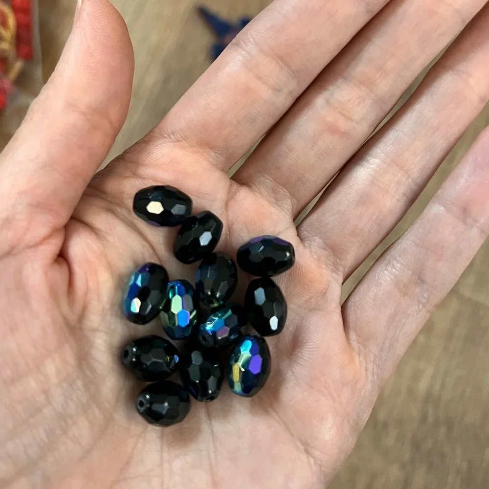 Bead Jewelry Making Craft Lot- Stone, Glass, Metal  Peruvian Necklace